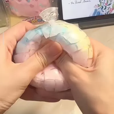 Crispy Wax Shell Three Colors Ice Cream Stress Relief Handmade Ball