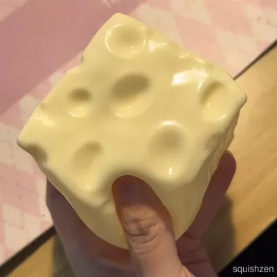 Giant Soft Butter Base/ Crunchy Blocks Square Cheese Stress Ball Fidget Toy
