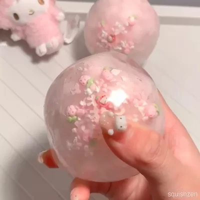 Wax Crispy Shell Berry Yogurt Stress Relief Handmade Ball