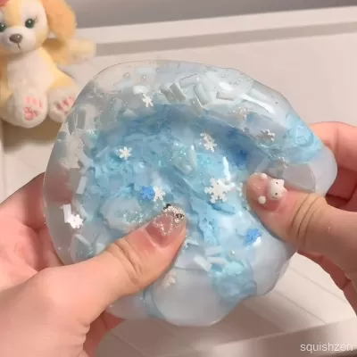 Wax Crispy Shell Snow Island Stress Relief Handmade Ball