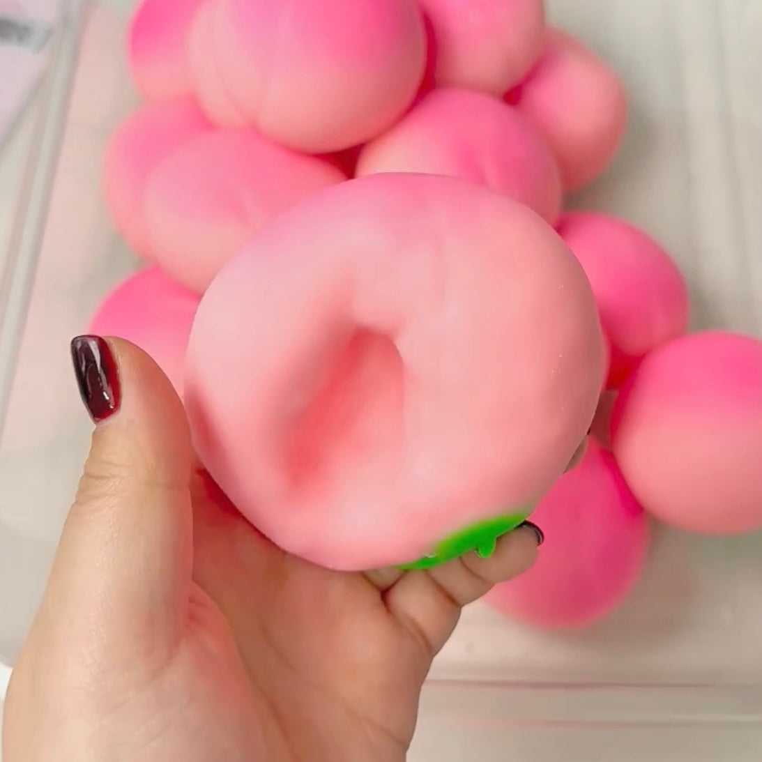 Crunchy Chubby Peach Stress Ball Fidget Toy - Charming Cheese