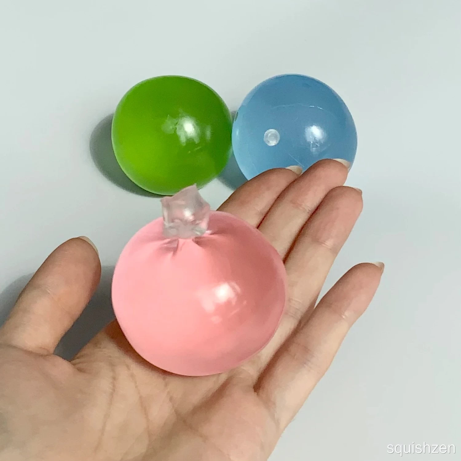 Mini Pink Blue Green Coconut Oil Malleable Handmade Stress Ball