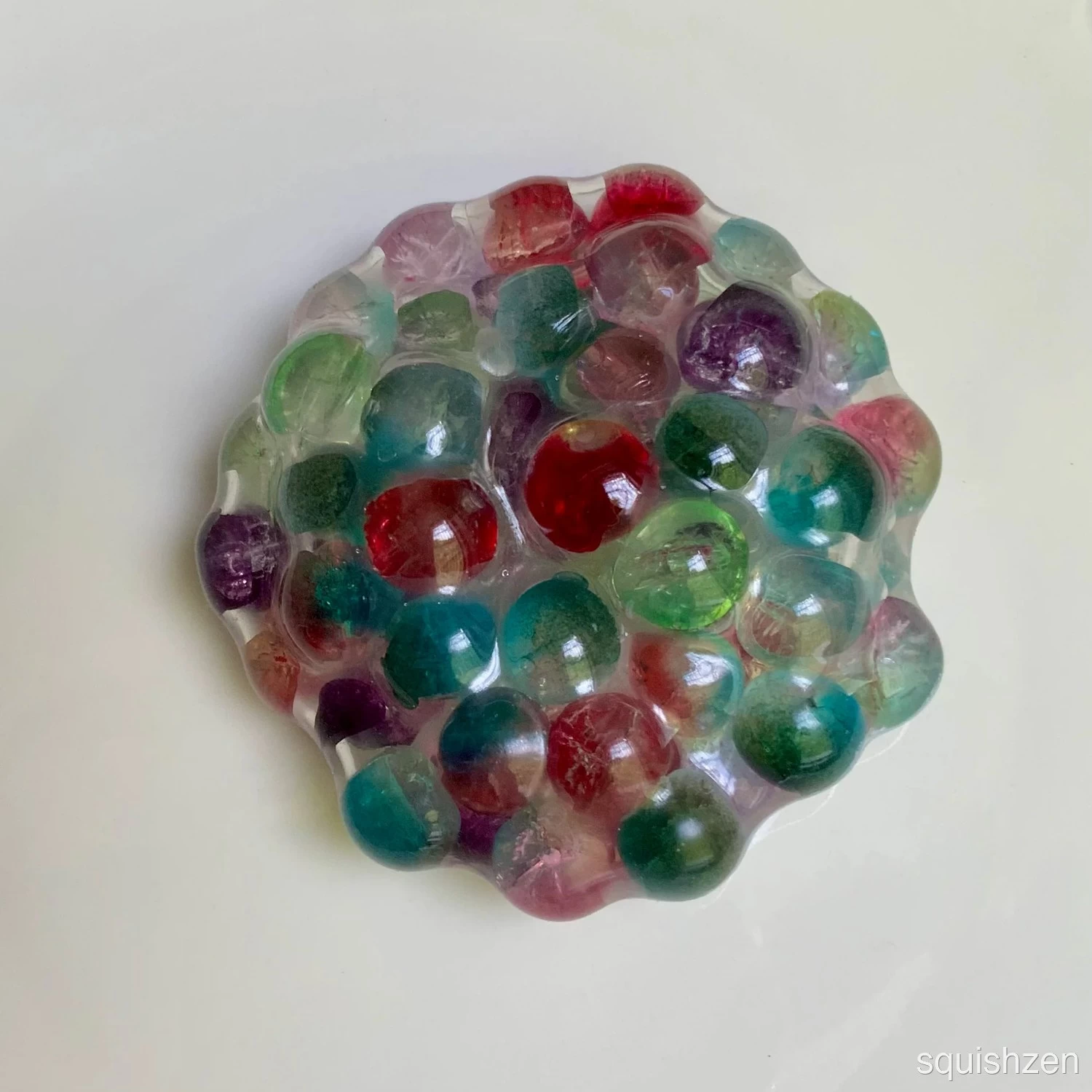 Handmade Transparent Colorful Beads Vacuum Stress ball