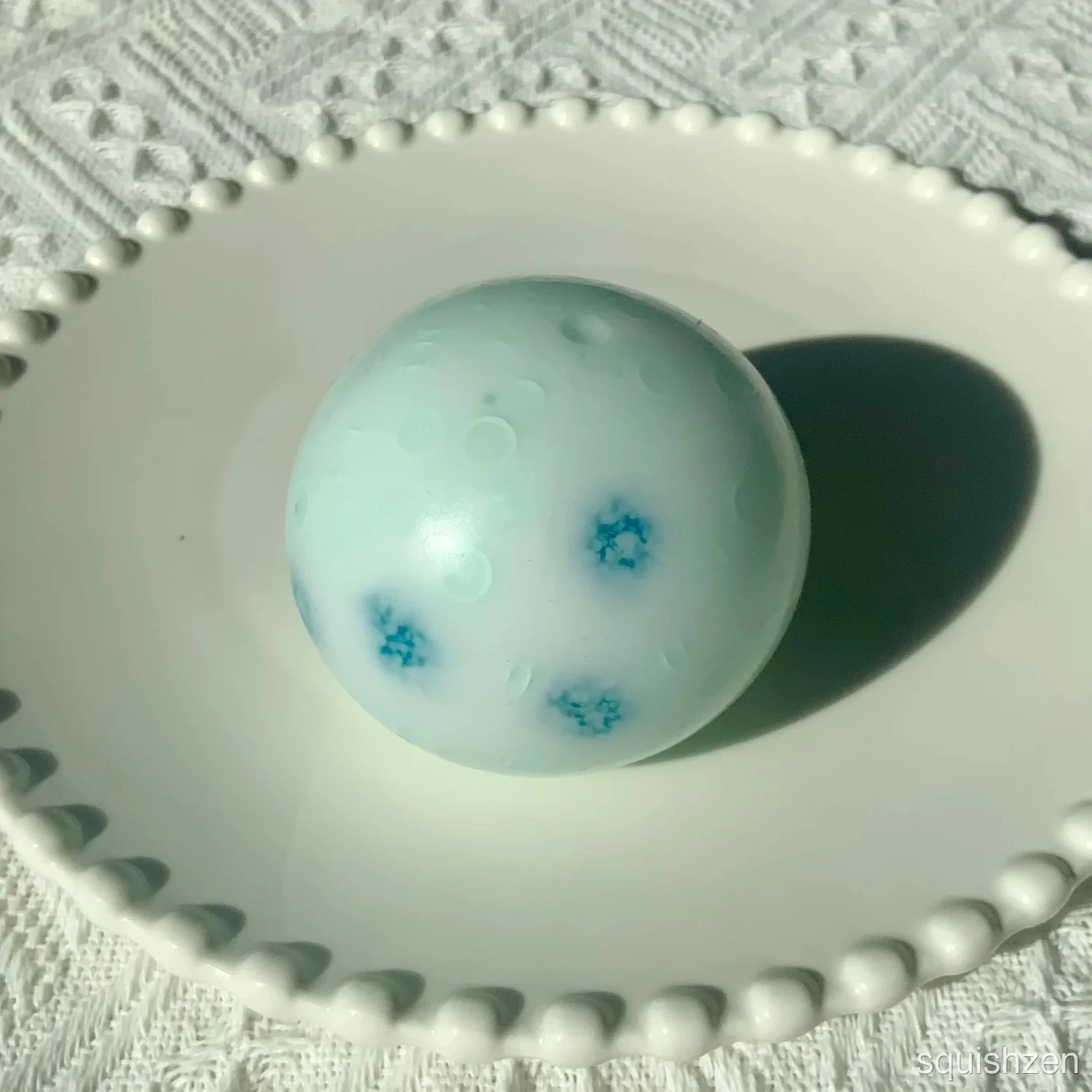 White Peach & Mint Green Sugar Balls & Round Blocks Handmade Stress Ball (6cm)