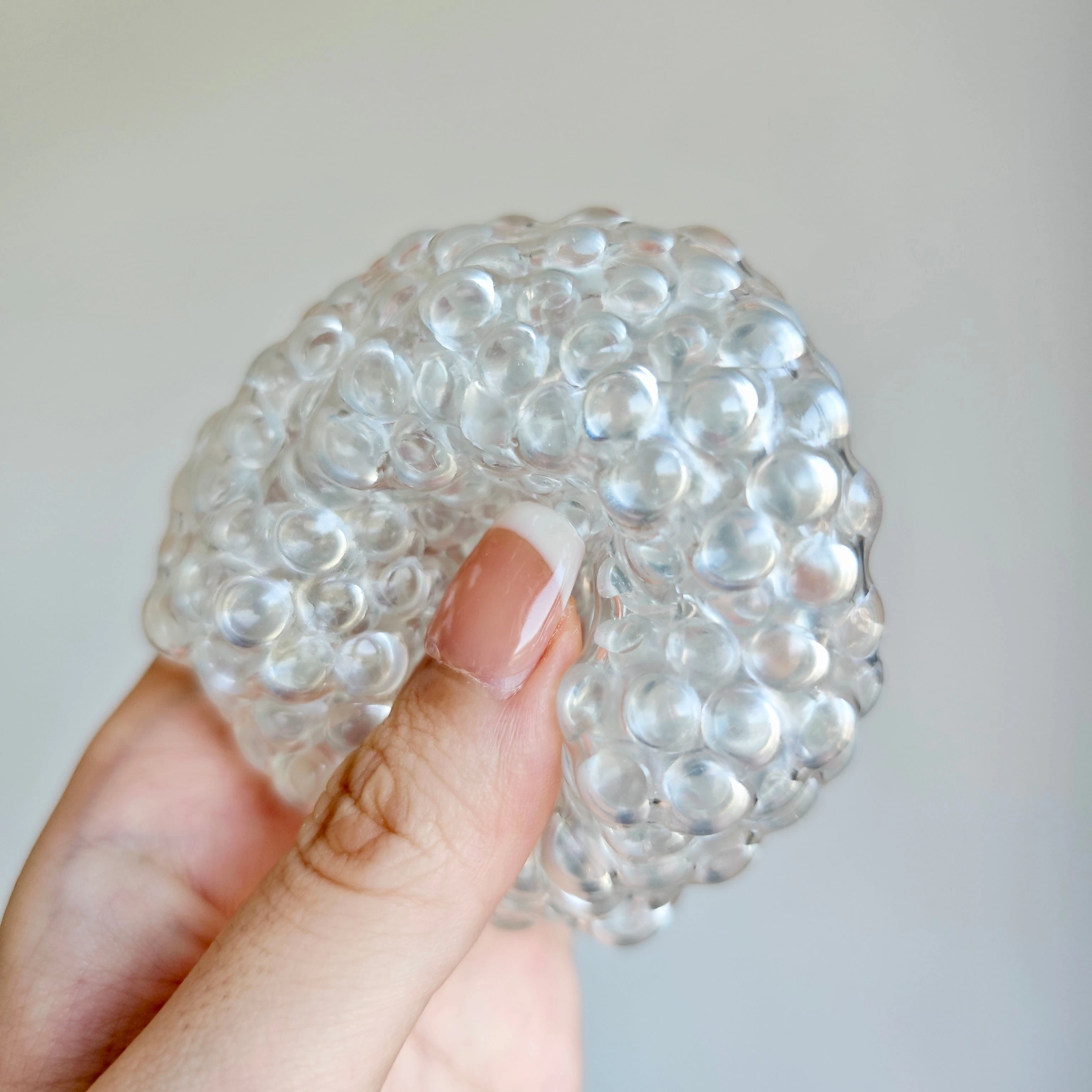 Crystal-clear Glass Pancake Stress Ball Fidget Toy - Charming Cheese