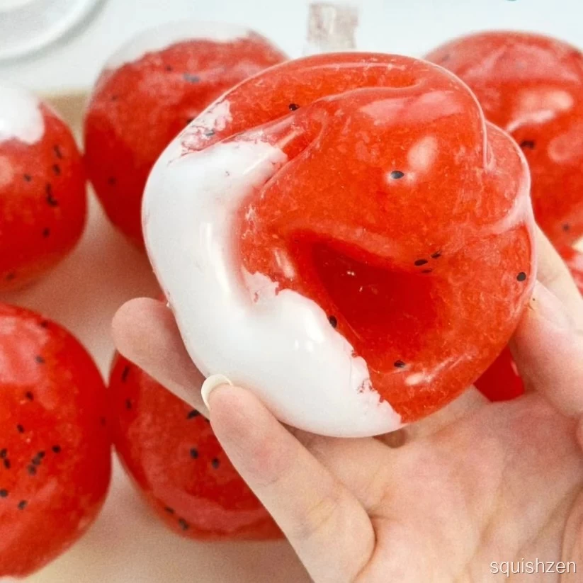 Coconut Milk Watermelon Smoothie Vaseline Ice Slush Stress Zip-tie Ball Toy