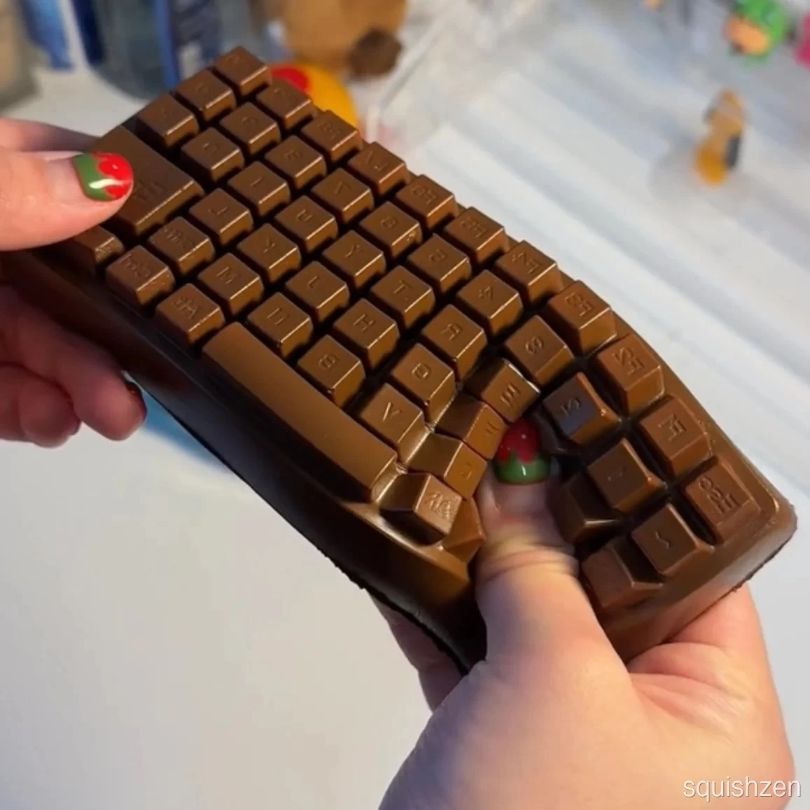 Smooth Silky Chocolate Keyboard Slow-rising Squishy Toy