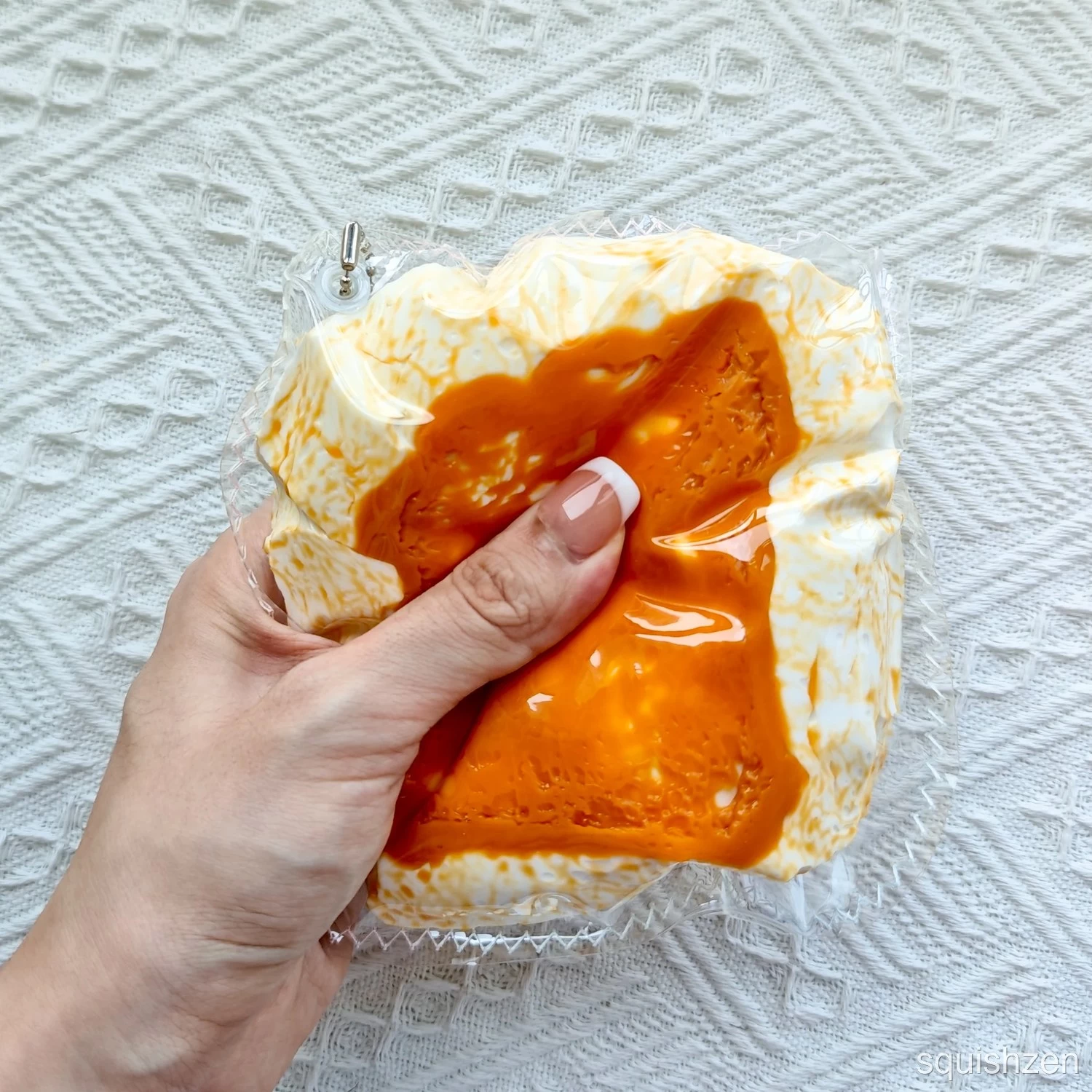 Water-like Texture Bursting Double-layer Toast Taba Squishy Toy