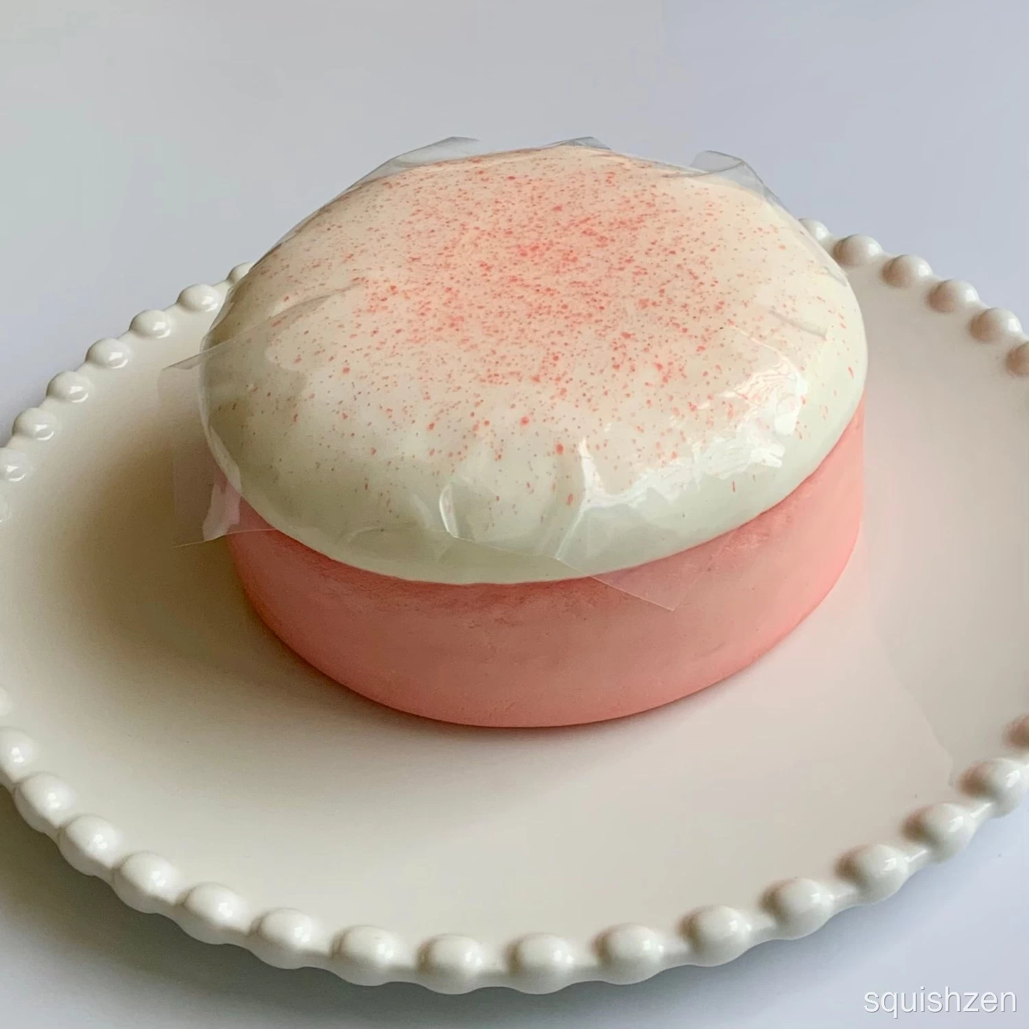 White Peach Cake Roll & Oreo Chocolate Cake Sticky Slow-rising Squishy Toy