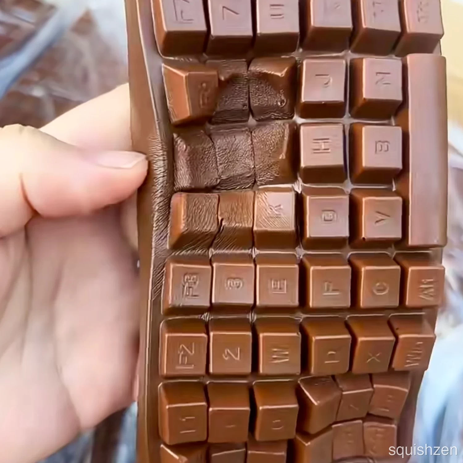 Smooth Silky Chocolate Keyboard Slow-rising Squishy Toy