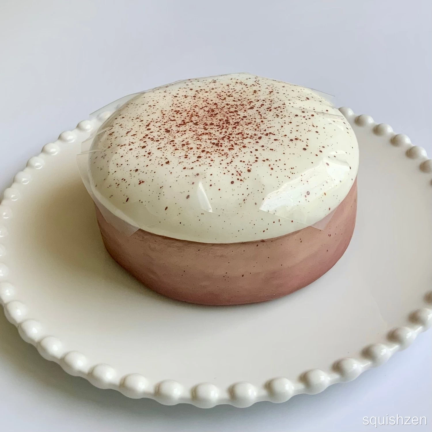 White Peach Cake Roll & Oreo Chocolate Cake Sticky Slow-rising Squishy Toy