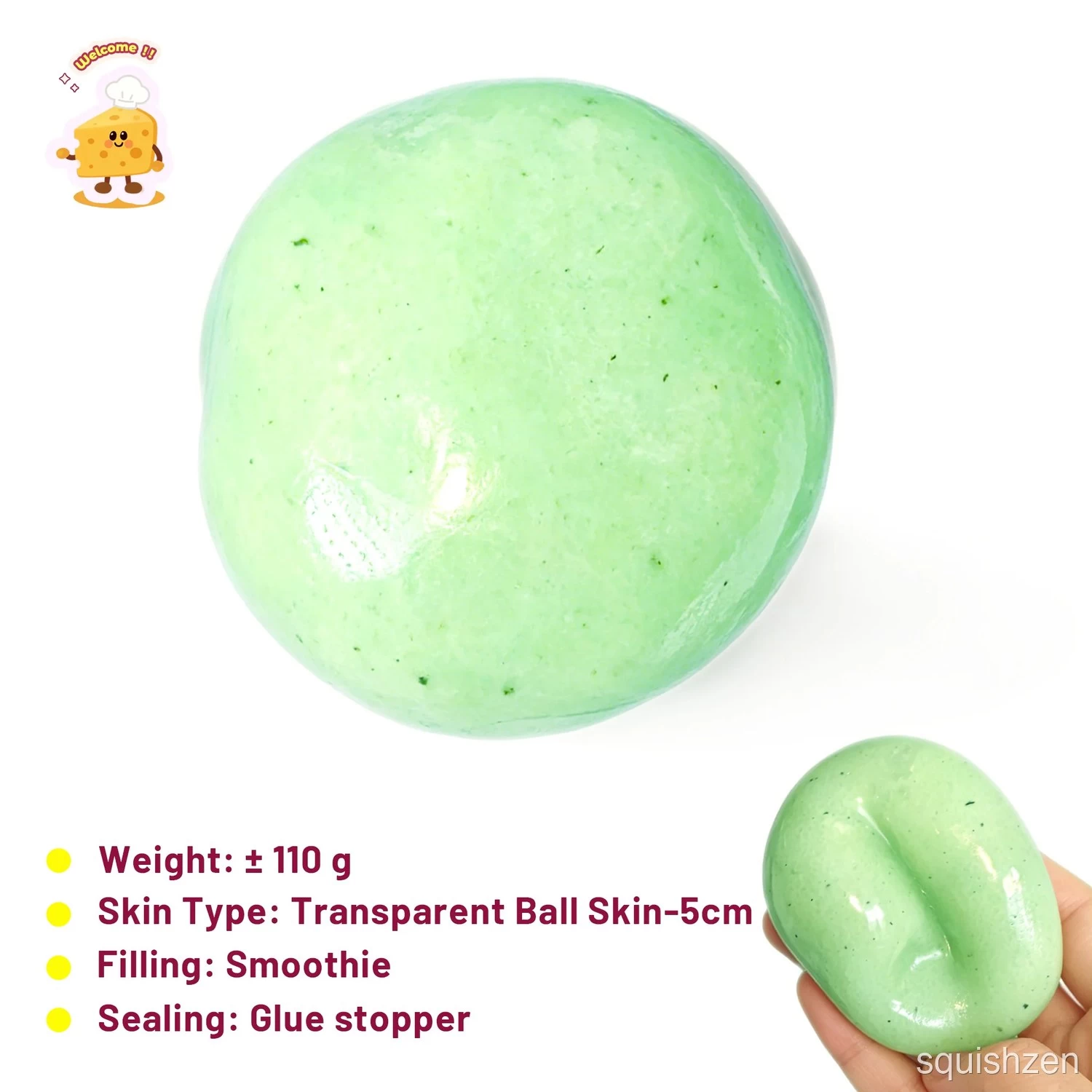Mint Chocolate Slush Stress Ball Toy (5cm ball skin)