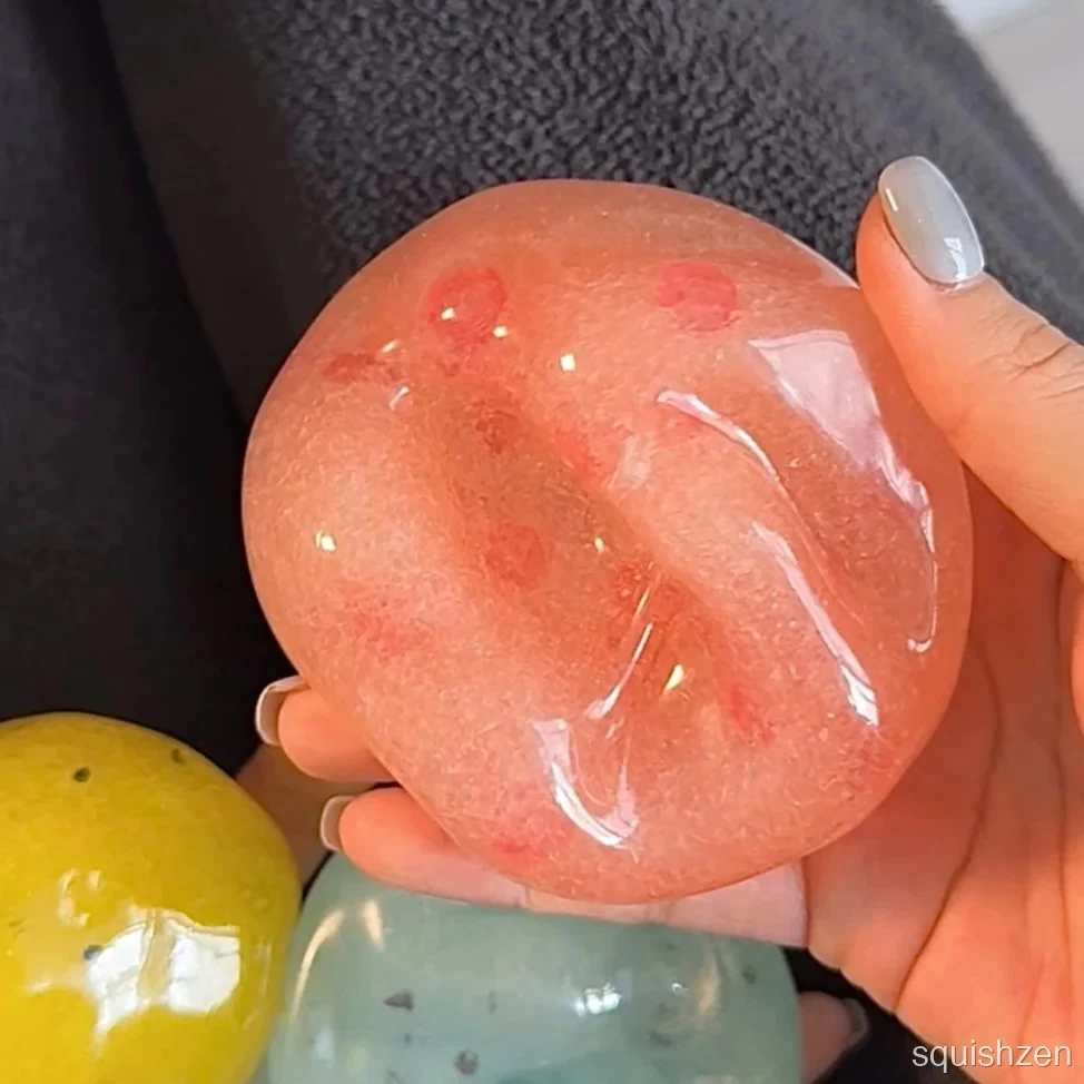 Peach & Passion Fruit & Sea Salt Thin-skin Vaseline Ice Slush Stress Ball Toy