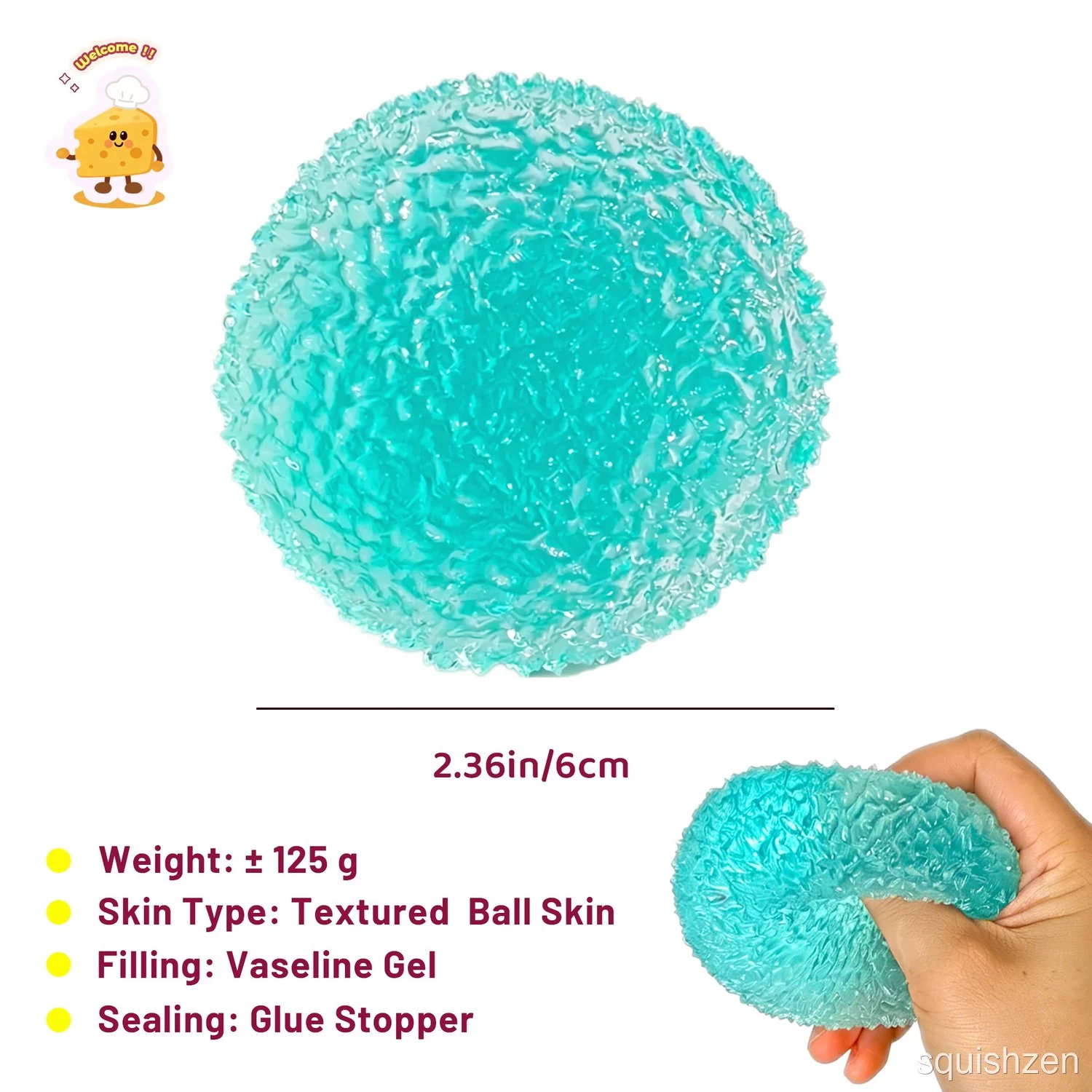 [NEW!] Gel-like Texture Vaseline Pink/ Blue/ Green Stress Ball Toy Fidget