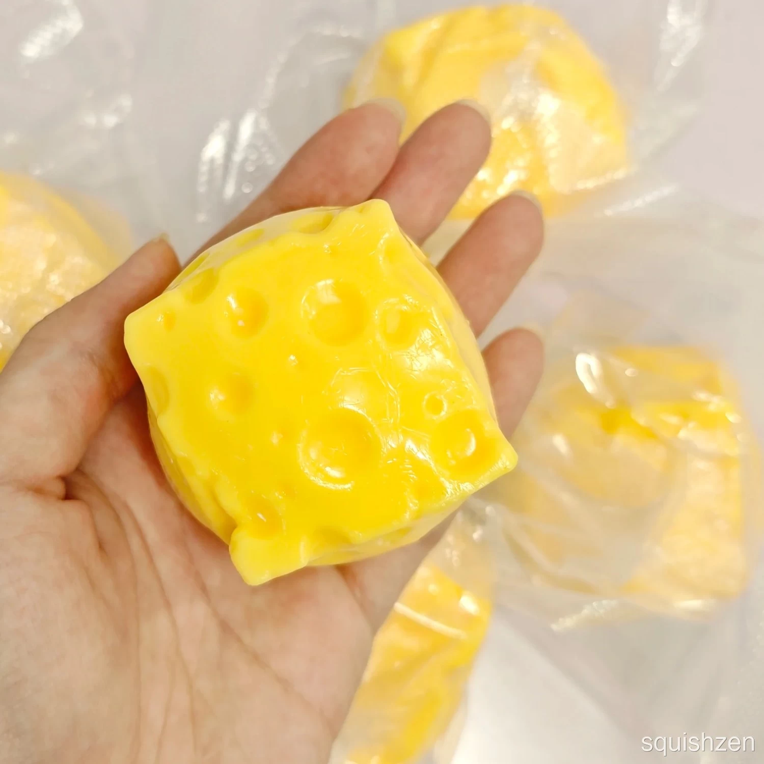 Crunchy Small Cheese Cube Building Blocks Filling Stress Ball Fidget Toy