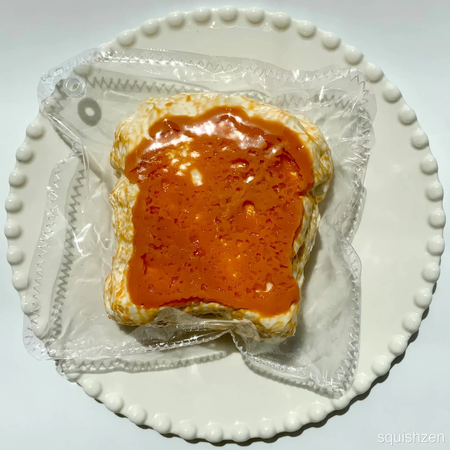 Water-like Texture Bursting Double-layer Toast Taba Squishy Toy