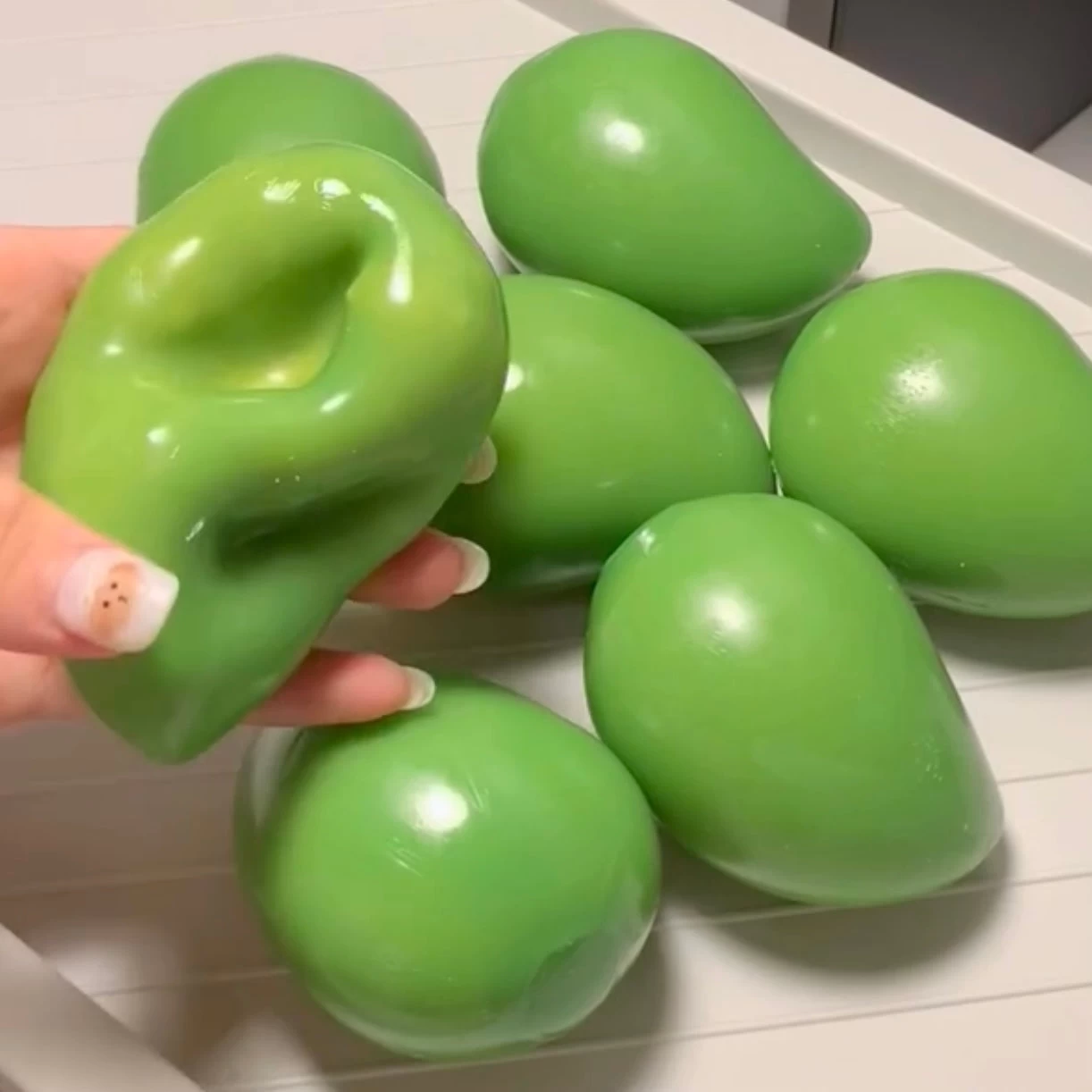 Crispy Yellow-green Color-changing Mango Handmade Stress Ball (55g) - Charming Cheese