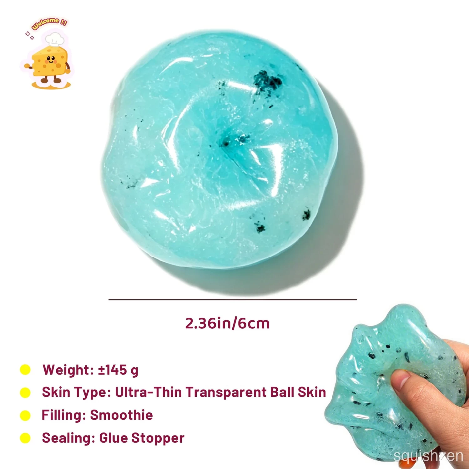Peach & Sea Salt Thin-skin Vaseline Ice Slush Stress Ball Toy