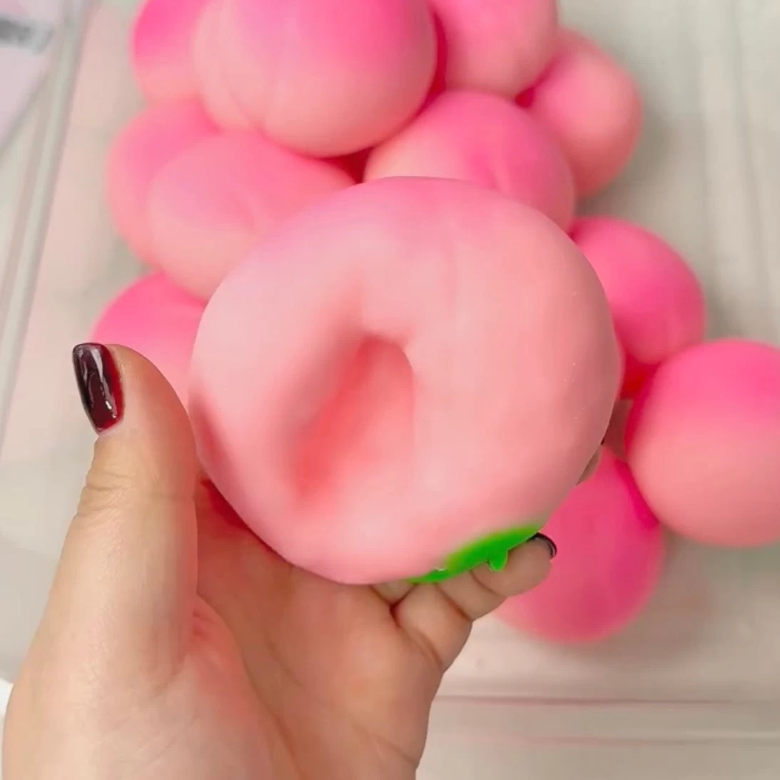 Crunchy Chubby Peach Stress Ball Fidget Toy - Charming Cheese