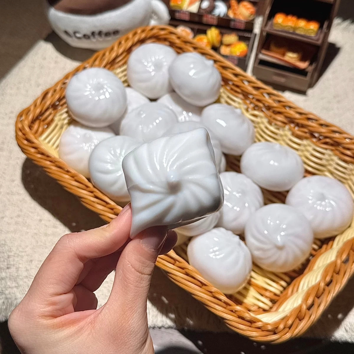 Crispy Soup Dumplings Handmade Stress Ball Fidget Toy - Charming Cheese