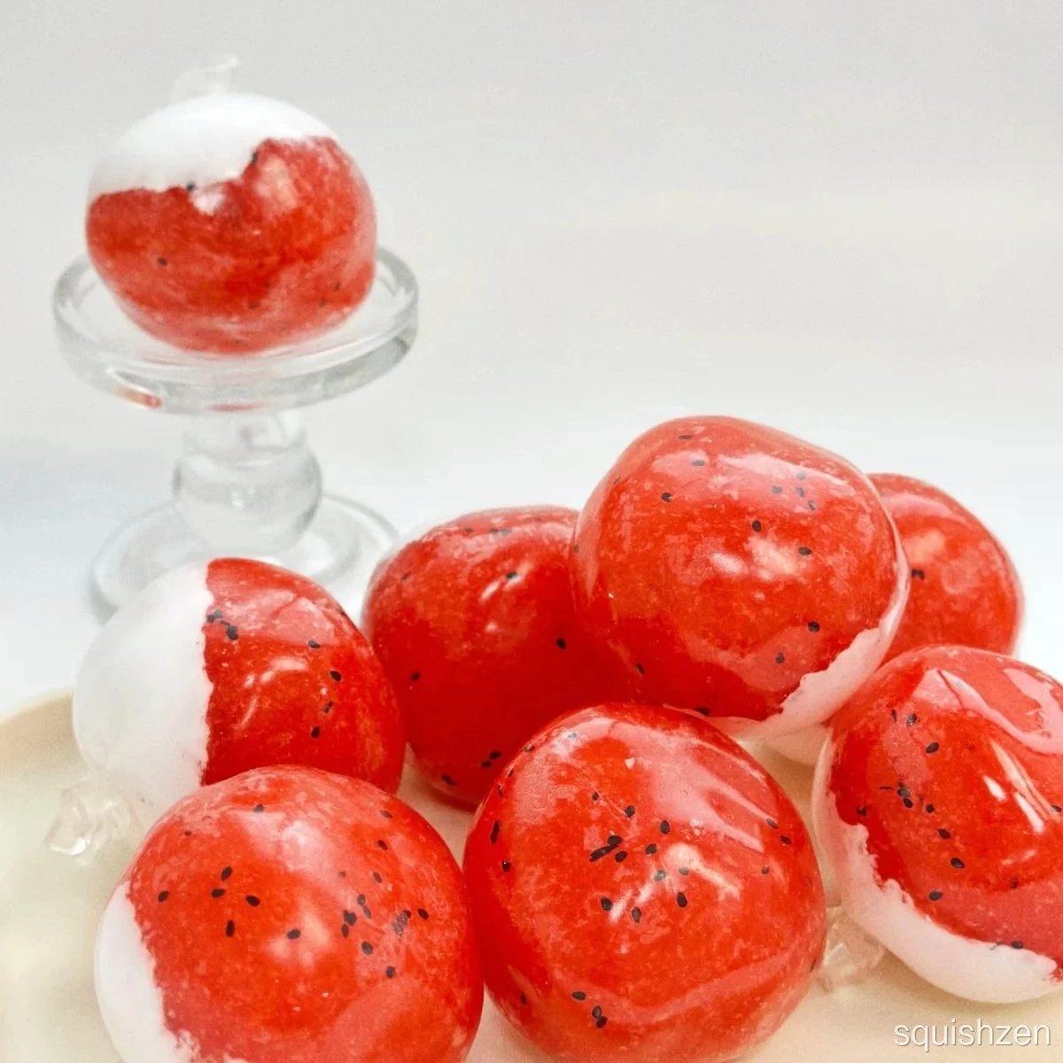 Coconut Milk Watermelon Smoothie Vaseline Ice Slush Stress Zip-tie Ball Toy