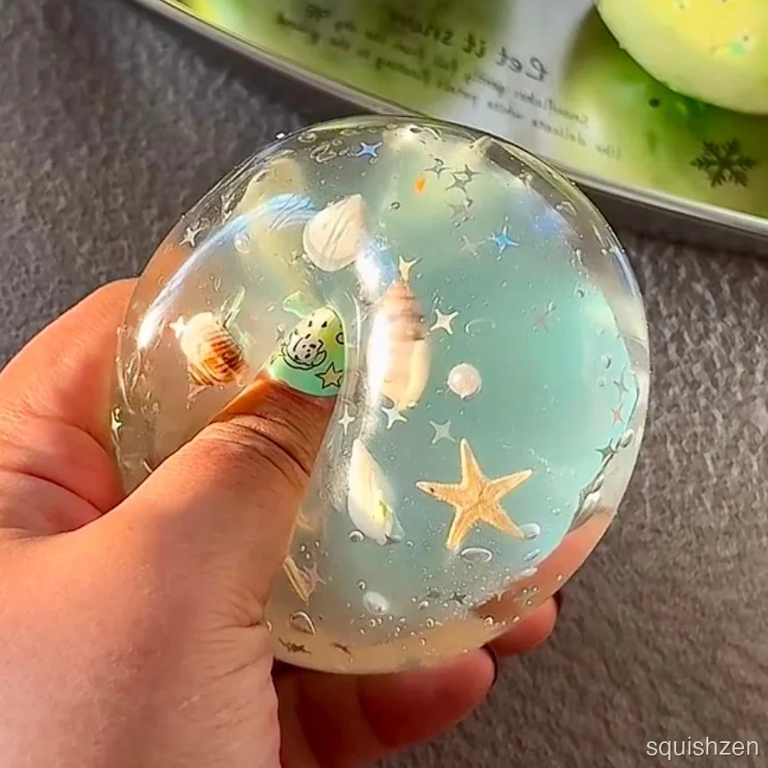Morning Beach Coconut Oil Stress Ball Toy (6cm ball skin)