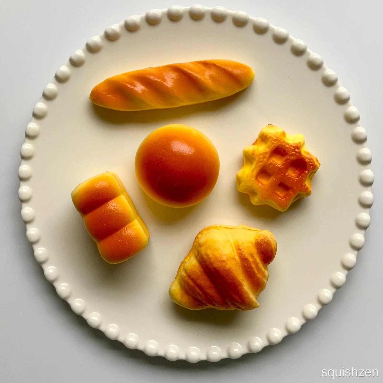 Mini simulated bread/piglet bun/baguette/waffle/croissant slow rising squishy