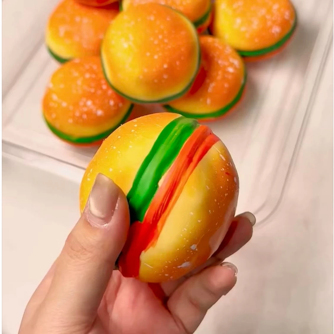 Chunky Crunchy Burger Stress Ball Fidget Toy - Charming Cheese