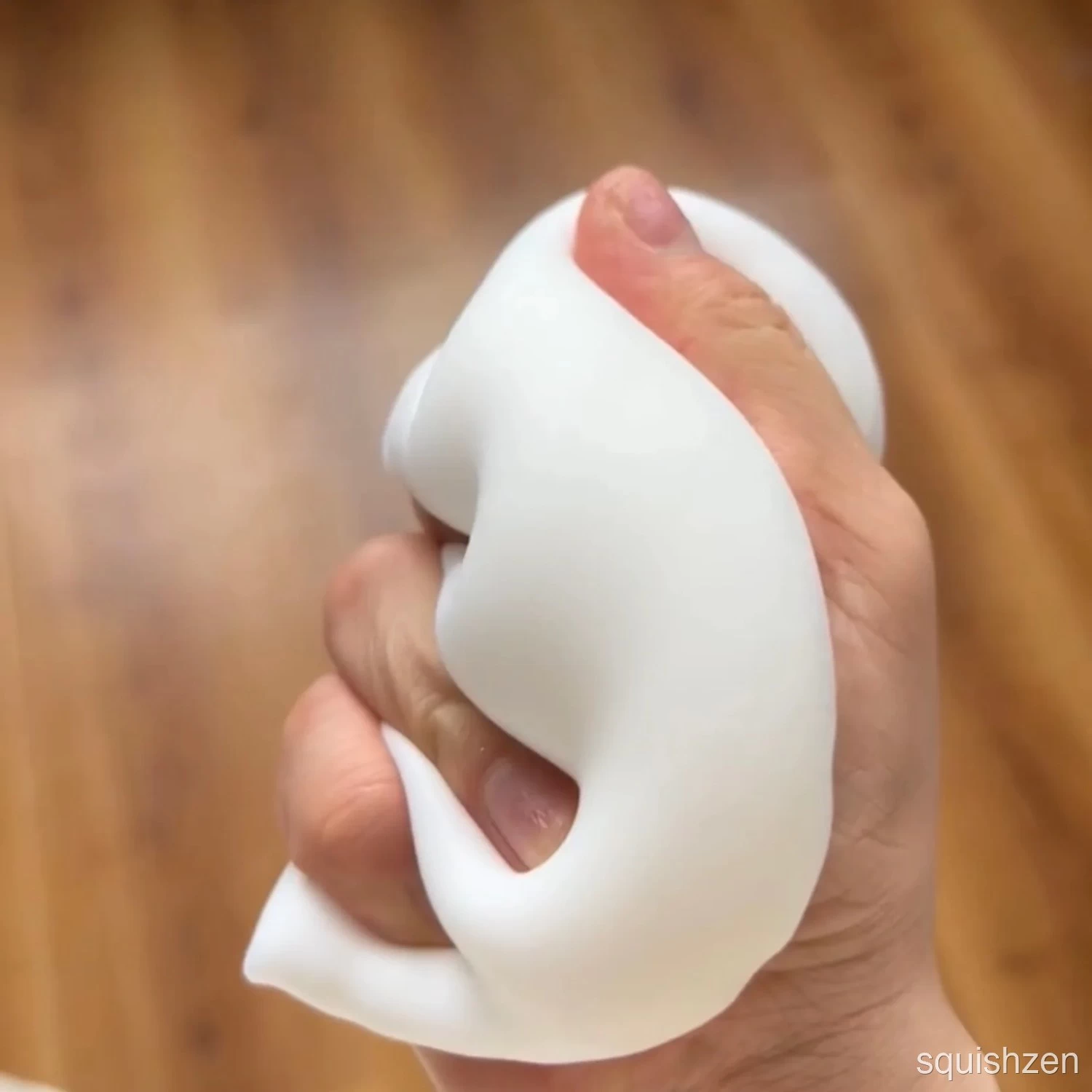 Flocked White Pillow Taba Squishy Toy