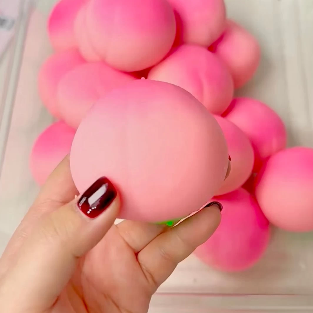 Crunchy Chubby Peach Stress Ball Fidget Toy - Charming Cheese