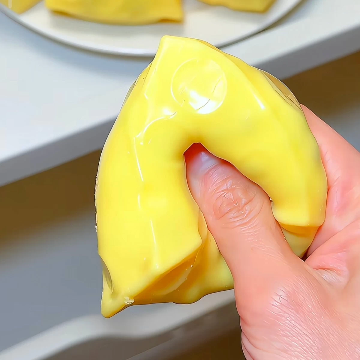 Crunchy Cute Triangle Cheese Building Blocks Filling Stress Ball Fidget Toy - Charming Cheese