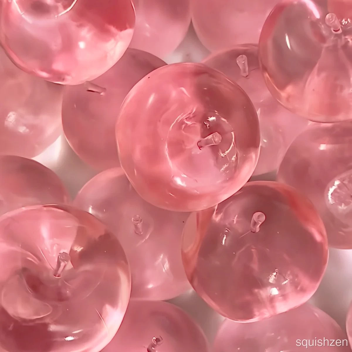 Formable Crystal Pink /Blue Creamy Texture Big Apple 🍎 Vaseline Stress Ball