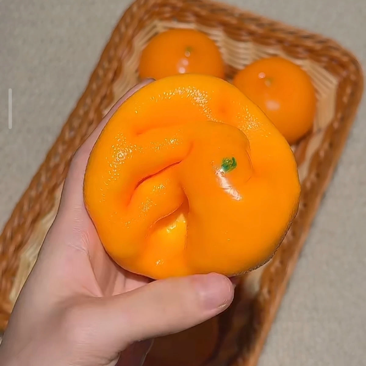 Crunchy Orange Building Blocks Stress Ball Fidget Toy - Charming Cheese